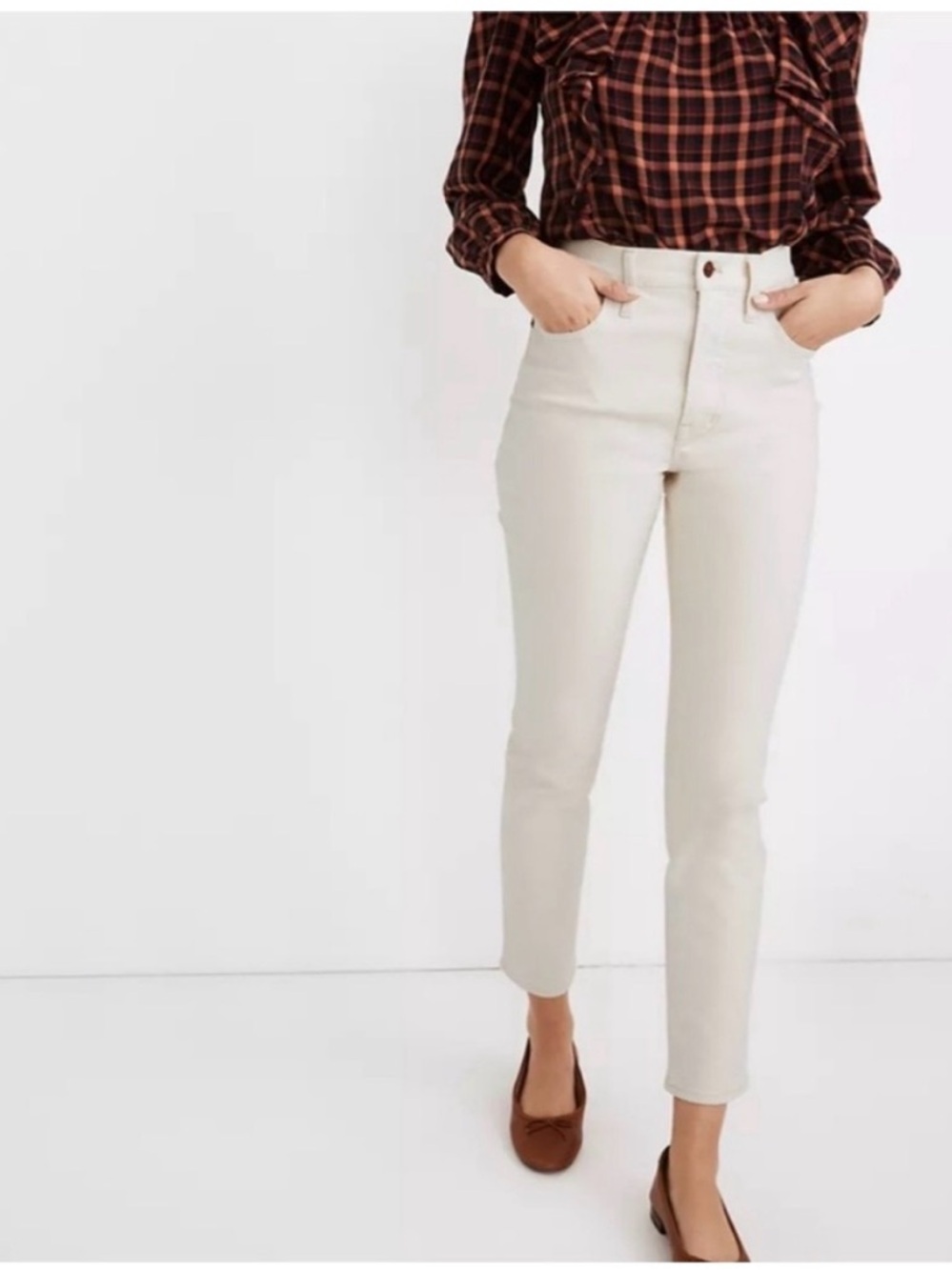 Madewell Cream Skinny Jeans
